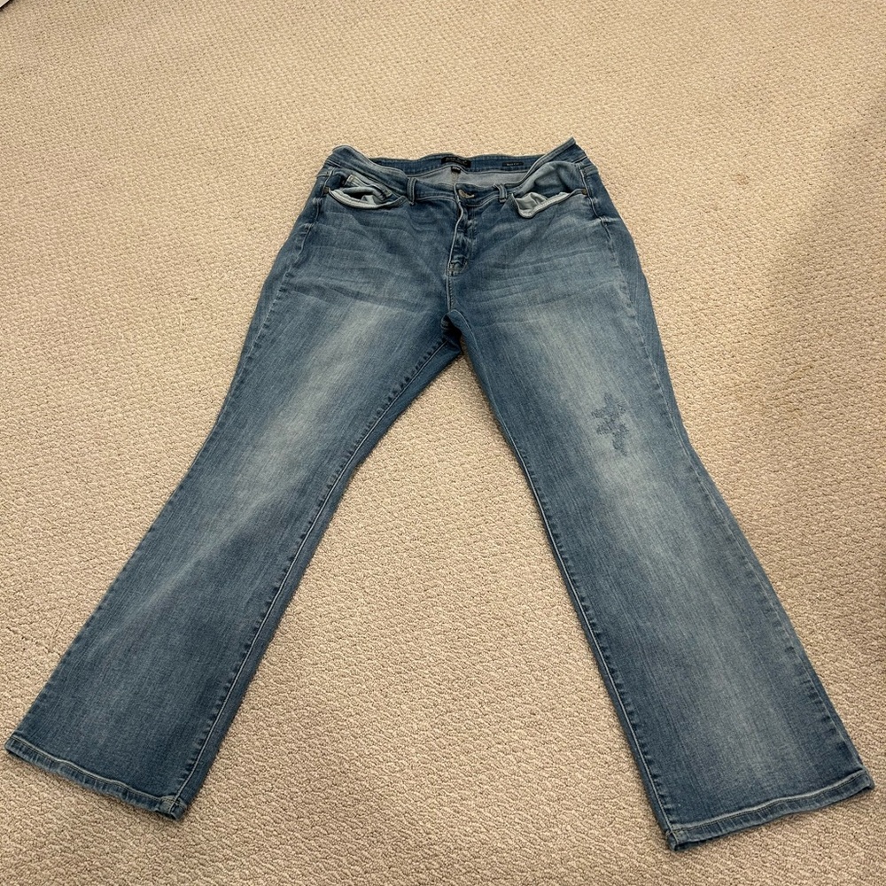 Judy Blue Size 20 W Bootcut Jeans, zipper fly.
